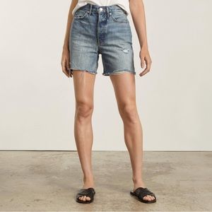 Everlane Way-High Jean Short in Marina Bay